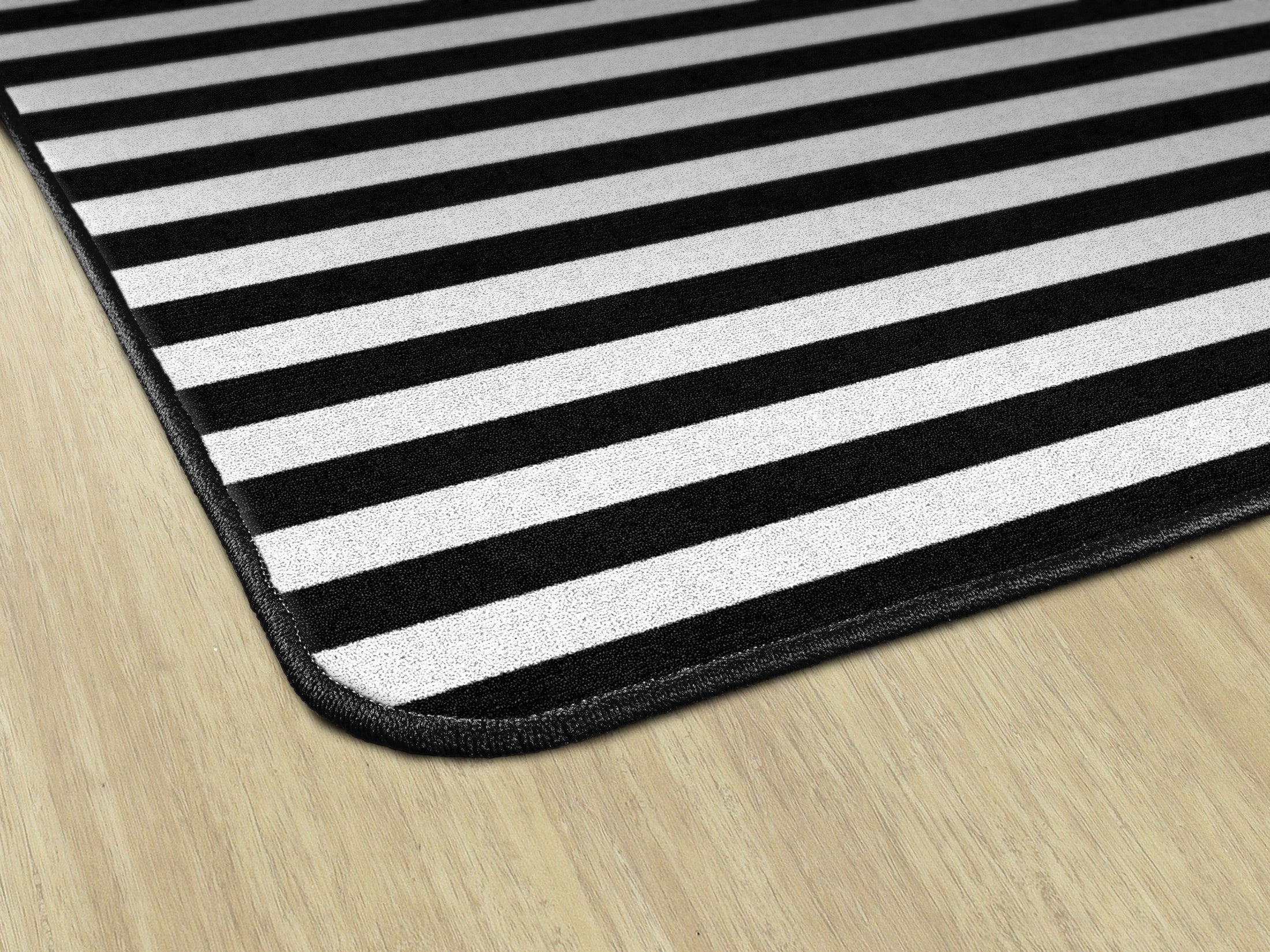 Black and White Stripe Classroom Rug by Schoolgirl Style