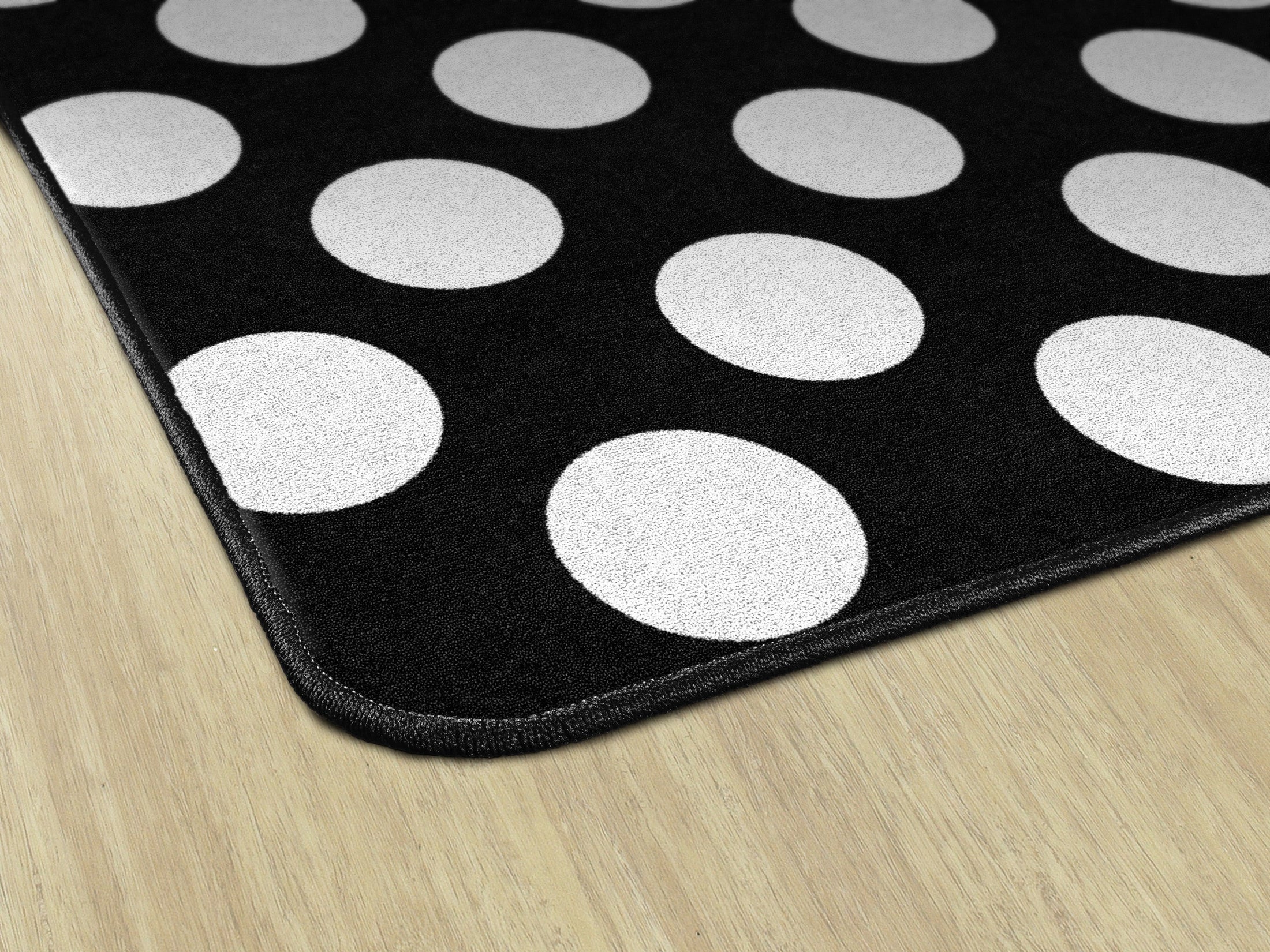Black & White Polka Dot Classroom Rug by Schoolgirl Style