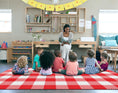 Load image into Gallery viewer, Red Gingham Classroom Rug by Schoolgirl Style
