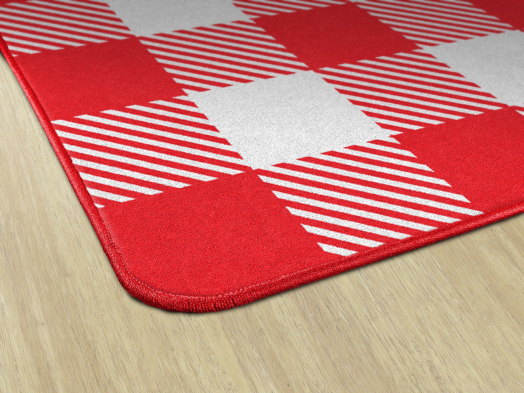 Red Gingham Classroom Rug by Schoolgirl Style