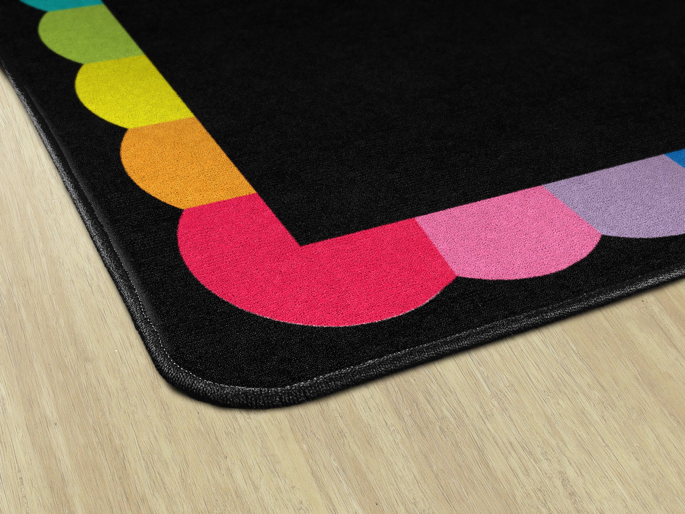 Rainbow Scallop Classroom Rug by Schoolgirl Style
