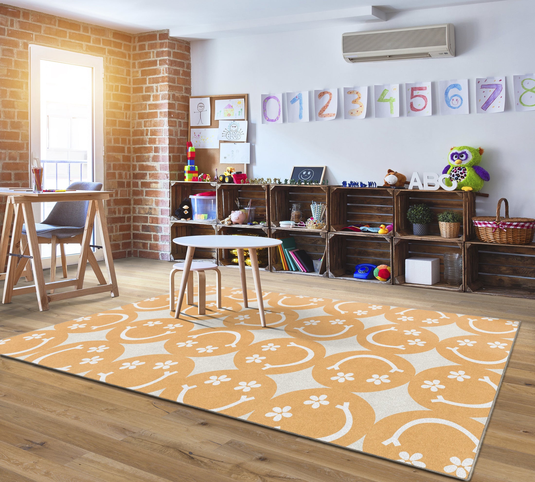 Happy Faces Classroom Rug Schoolgirl Style 