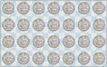 Load image into Gallery viewer, Disco Balls on Blue Checkerboard Sit Spots Classroom Rug by Schoolgirl Style
