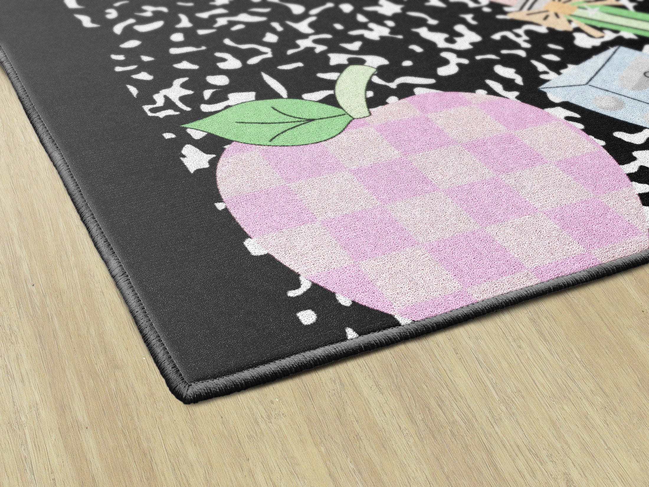 Composition Book with Apple Classroom Rug