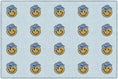 Load image into Gallery viewer, Smiley Cowboy Sit Spots on Light Blue Classroom Rug by Schoolgirl Style

