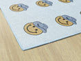 Load image into Gallery viewer, Smiley Cowboy Sit Spots on Light Blue Classroom Rug by Schoolgirl Style
