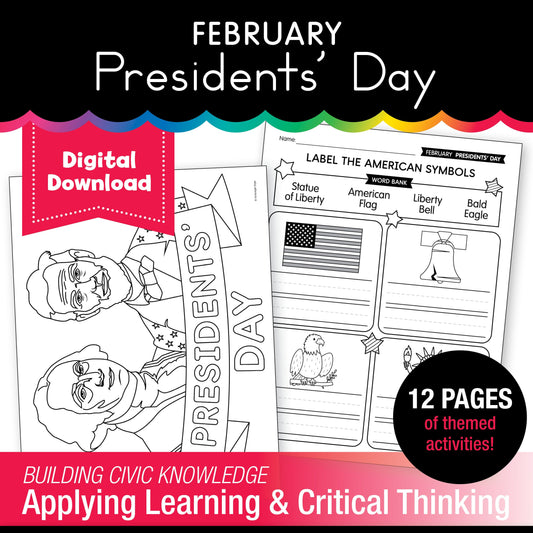 Printable February President's Day Activity Pack