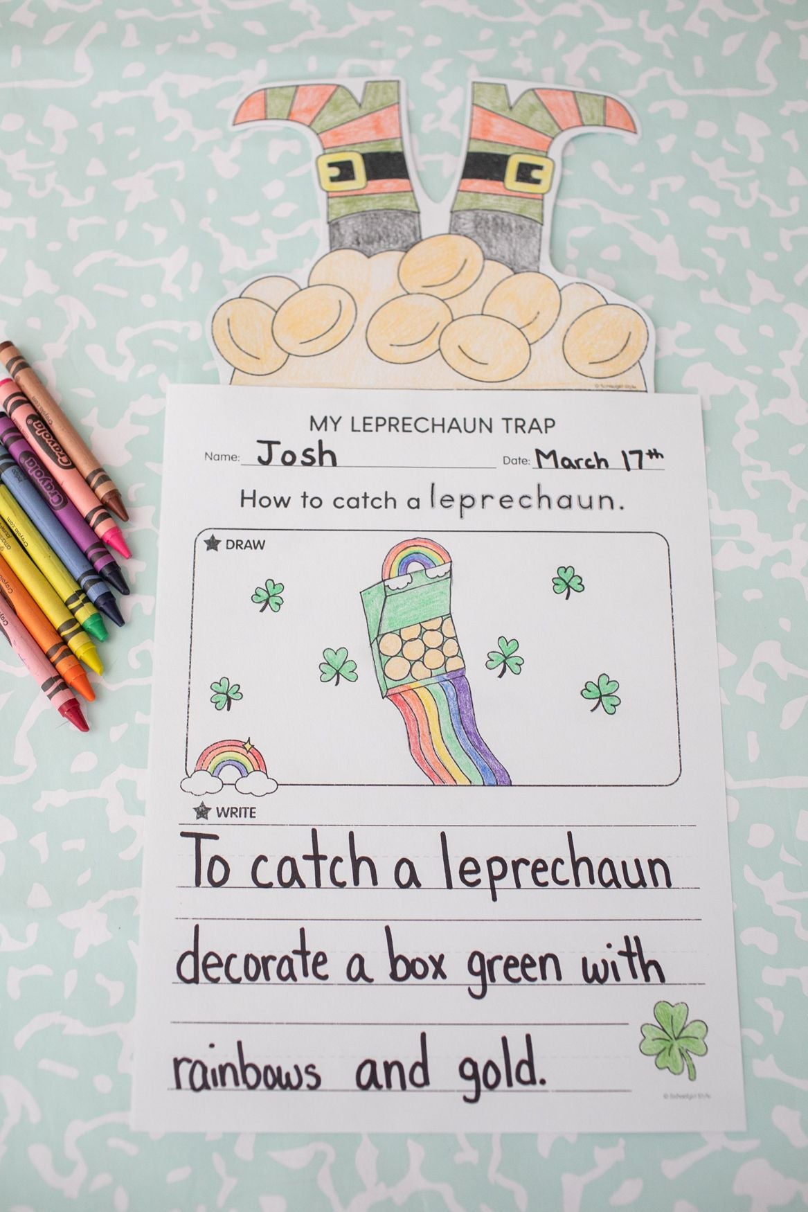 Printable March My Leprechaun Trap Craftivity