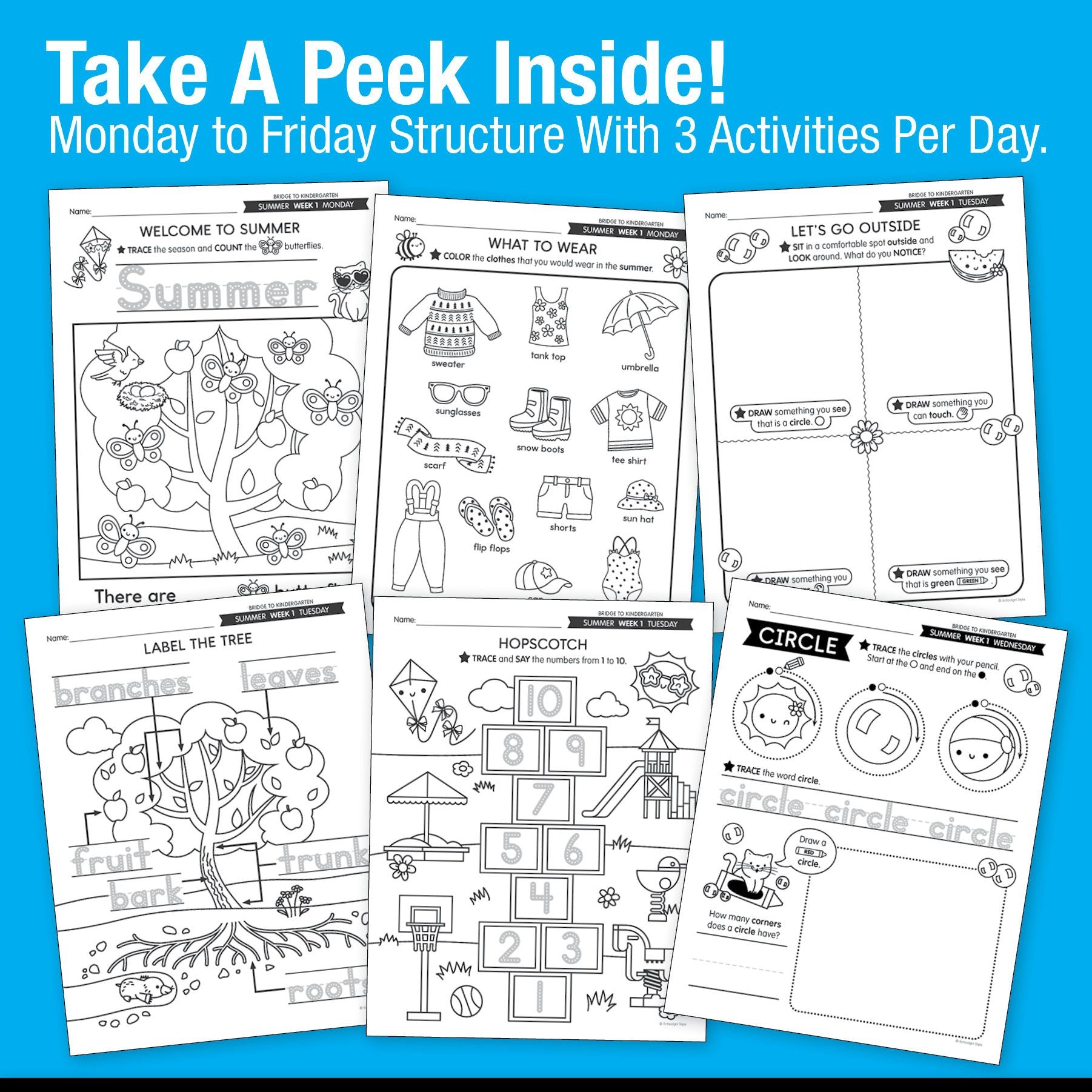 Ultimate Bridge To Kindergarten Pre-Printed And Digital Summer Workbook