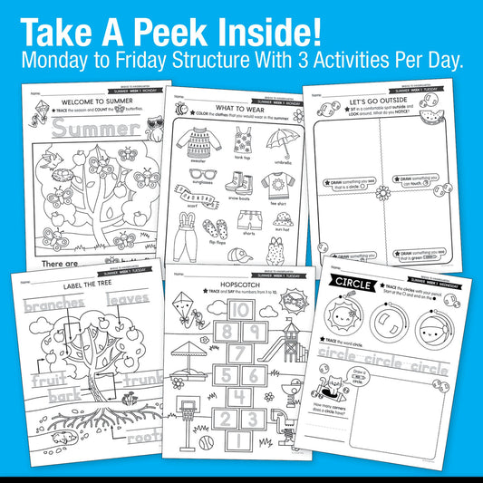 Ultimate Bridge To Kindergarten Pre-Printed And Digital Summer Workbook