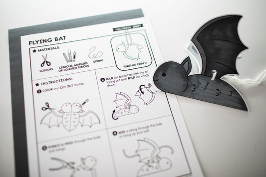 Printable Flying Bat Fall Craft