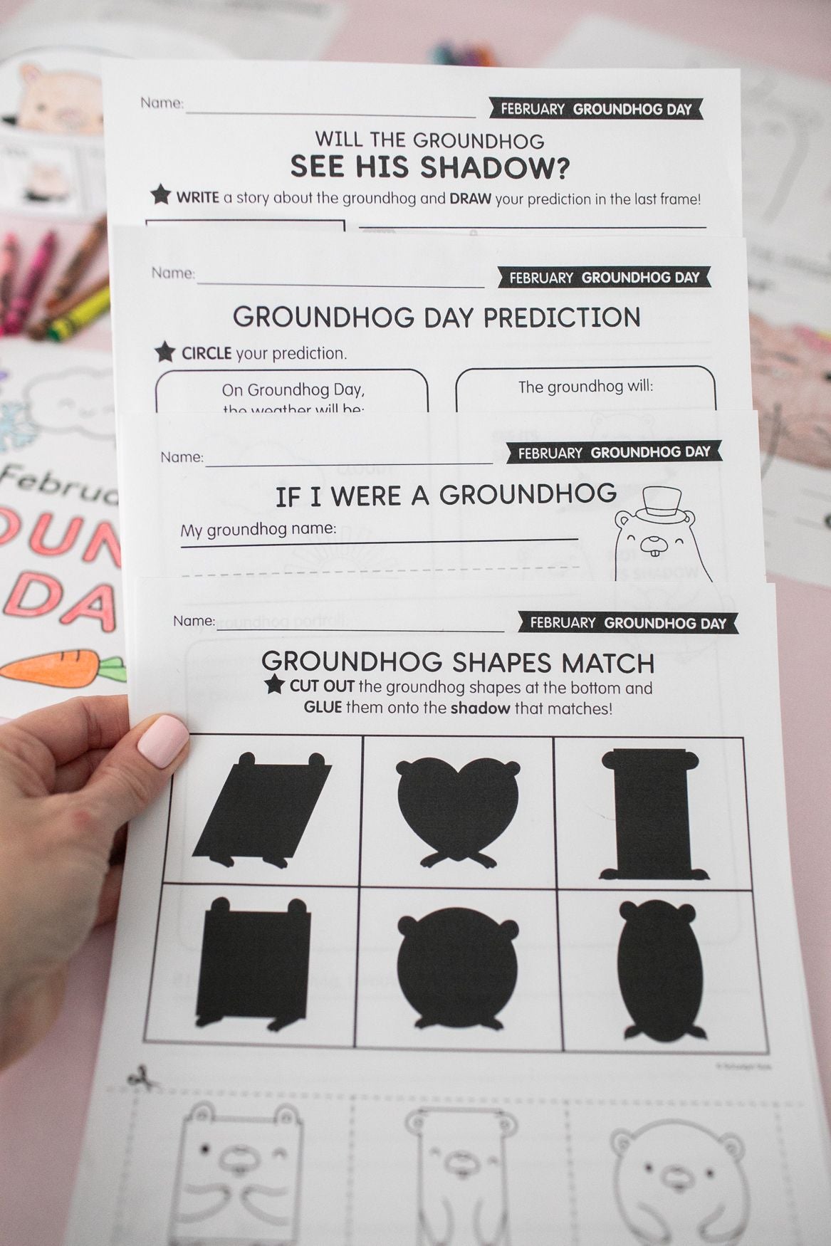 Printable February Groundhog Day Activity Pack