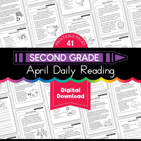 Printable Second Grade April Daily Reading