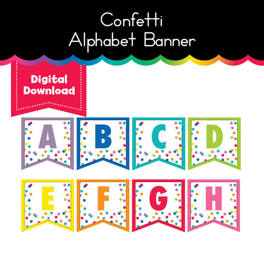 Confetti Alphabet Banner