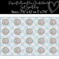 Load image into Gallery viewer, Disco Balls on Blue Checkerboard Sit Spots Classroom Rug by Schoolgirl Style
