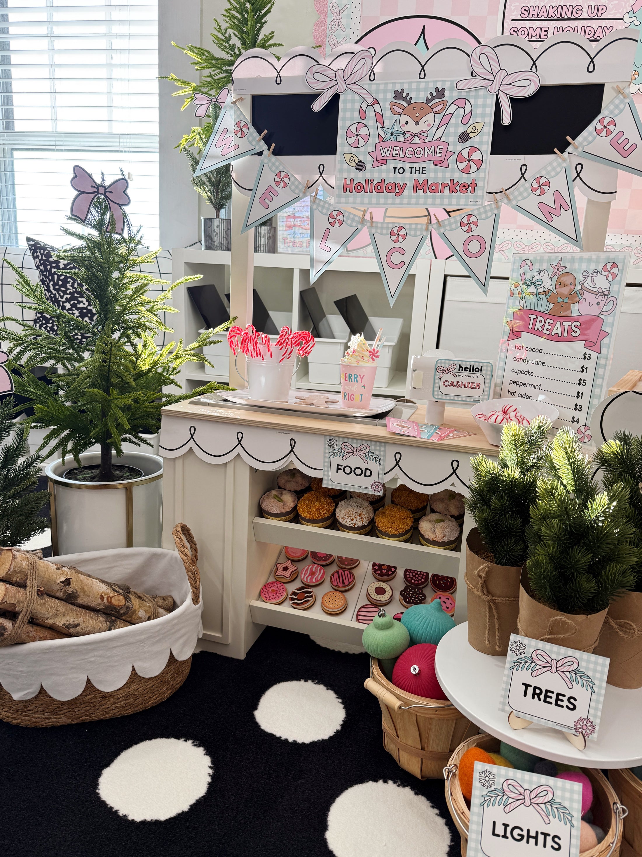 Printable December Dramatic Play Holiday Market and Tree Farm