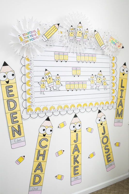September Pencil Crafivity Bulletin Board Set