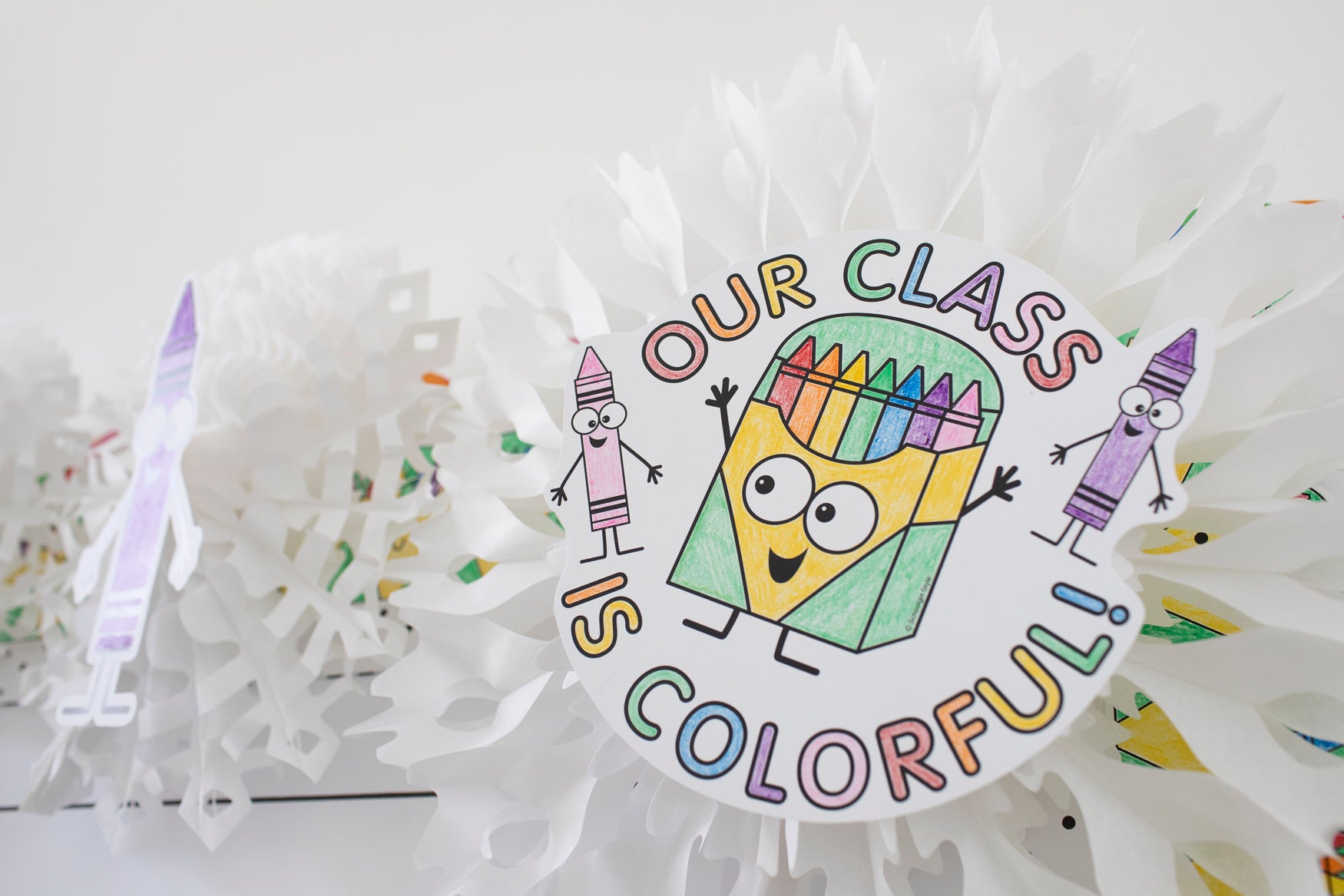 September Crayon Craftivity Bulletin Board Set