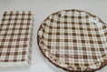 Load image into Gallery viewer, Brown Plaid Scalloped Plates | Paper Goods 
