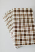 Load image into Gallery viewer, Brown Plaid Paper Napkins
