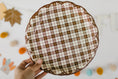 Load image into Gallery viewer, Brown Plaid Scalloped Plates
