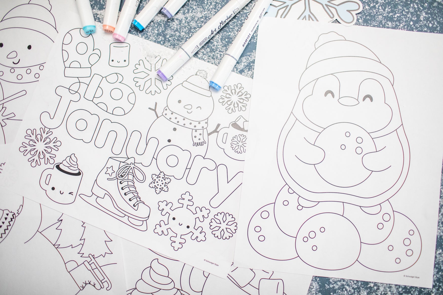 Free Printable January Coloring Pages
