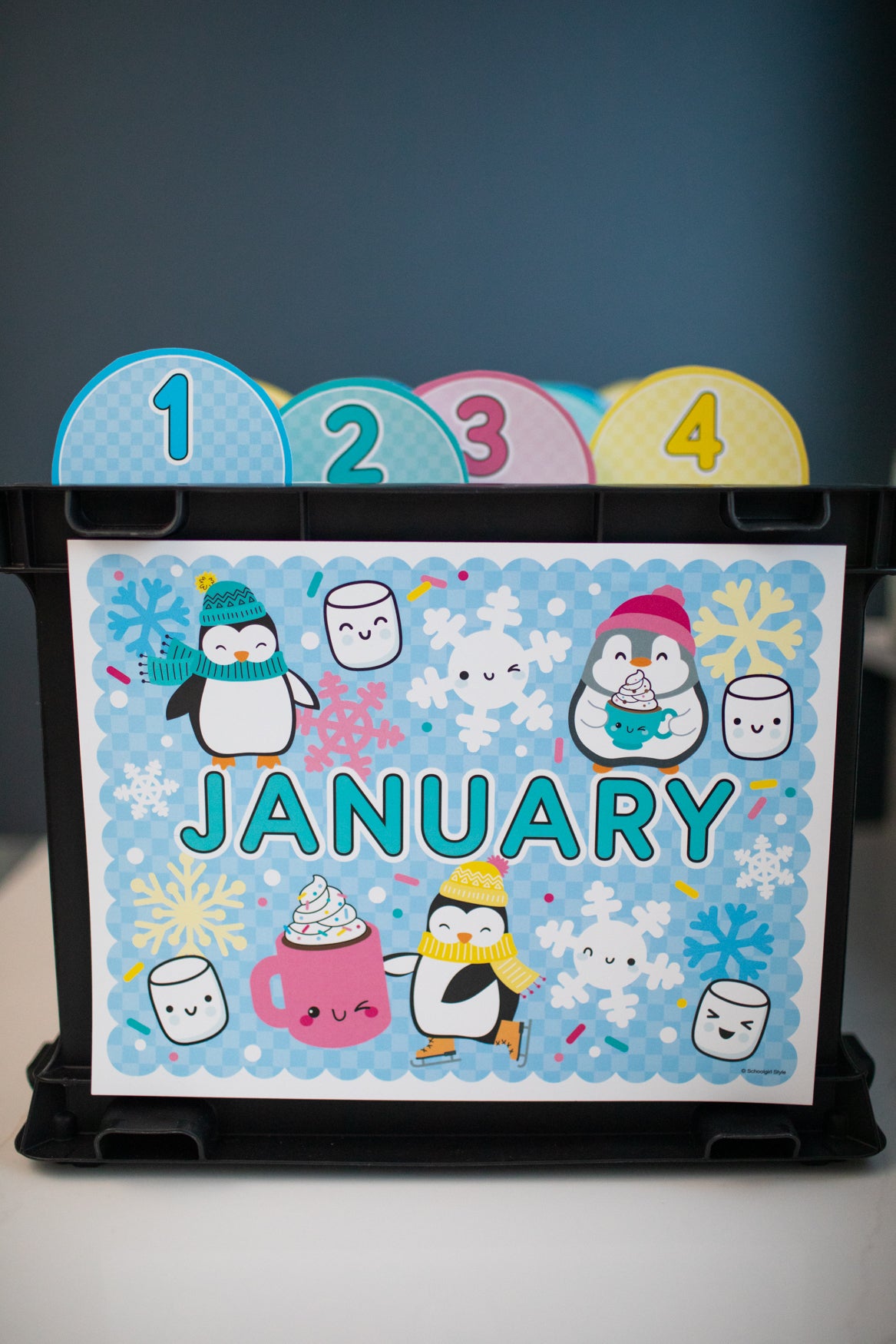 Printable January Bin Organization Labels