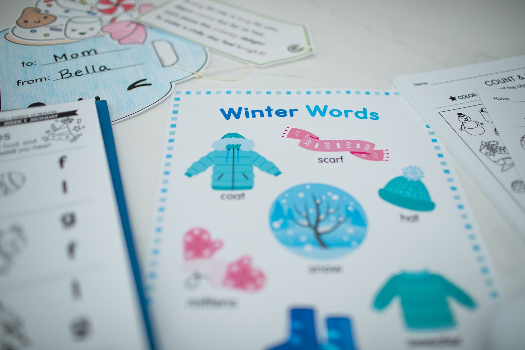 Printable January Words Posters