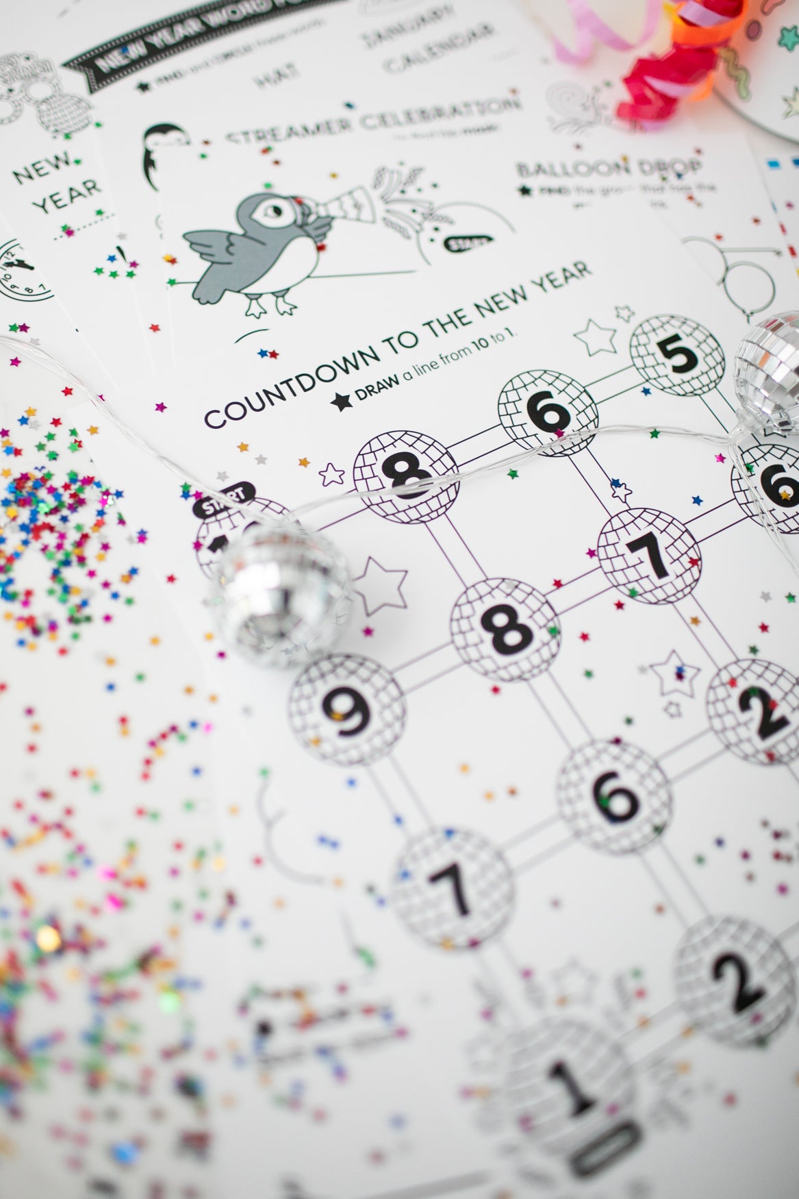 Printable January New Year Crafts and Activities Party Pack