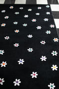 Load image into Gallery viewer, Small Daisies on Black Rug
