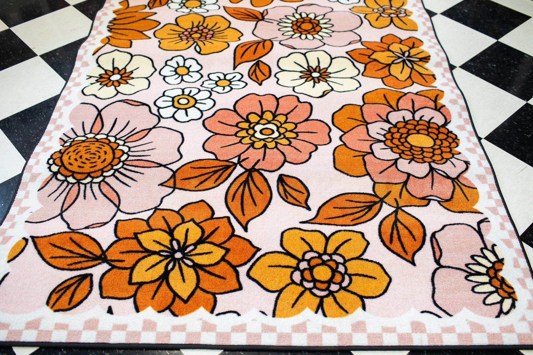 Retro Floral Classroom Rug by Schoolgirl Style