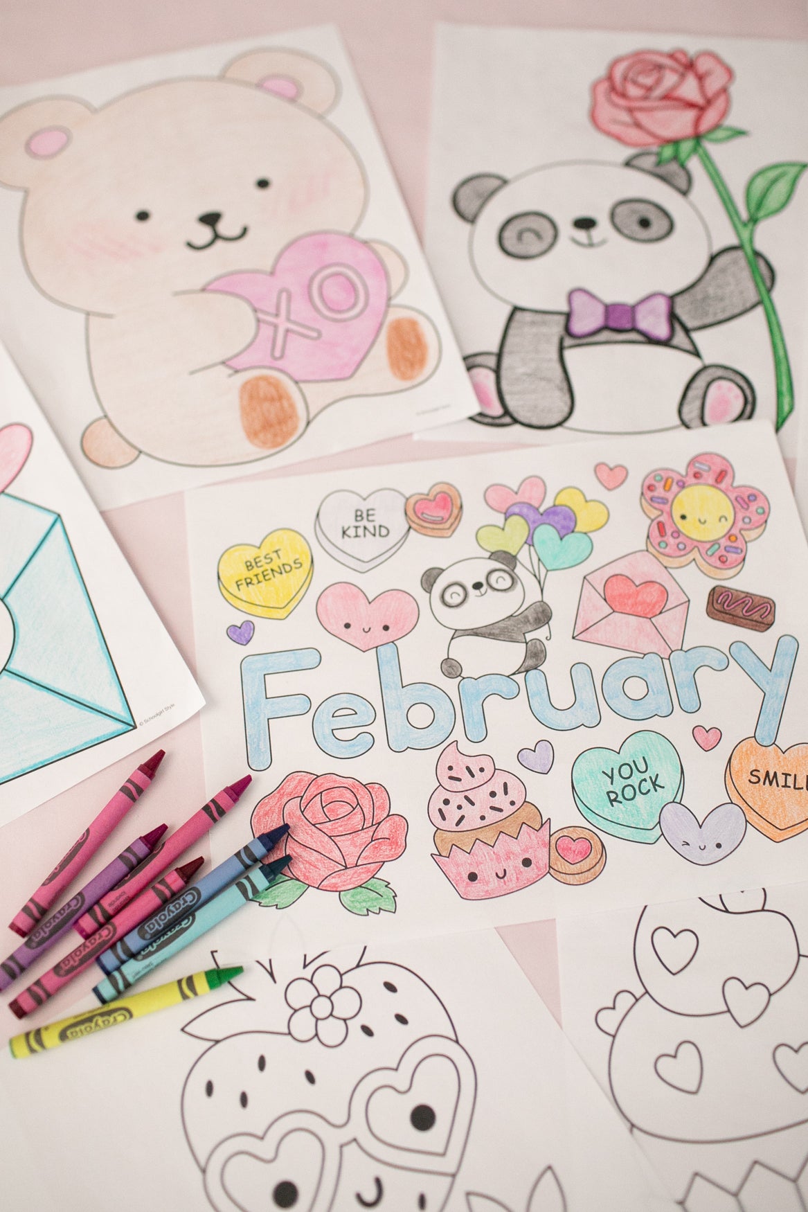 Free Printable February Coloring Pages Pack