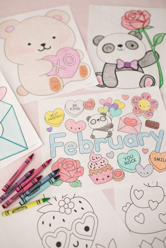 Free Printable February Coloring Pages Pack