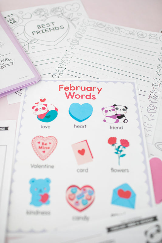 Printable February Words Posters