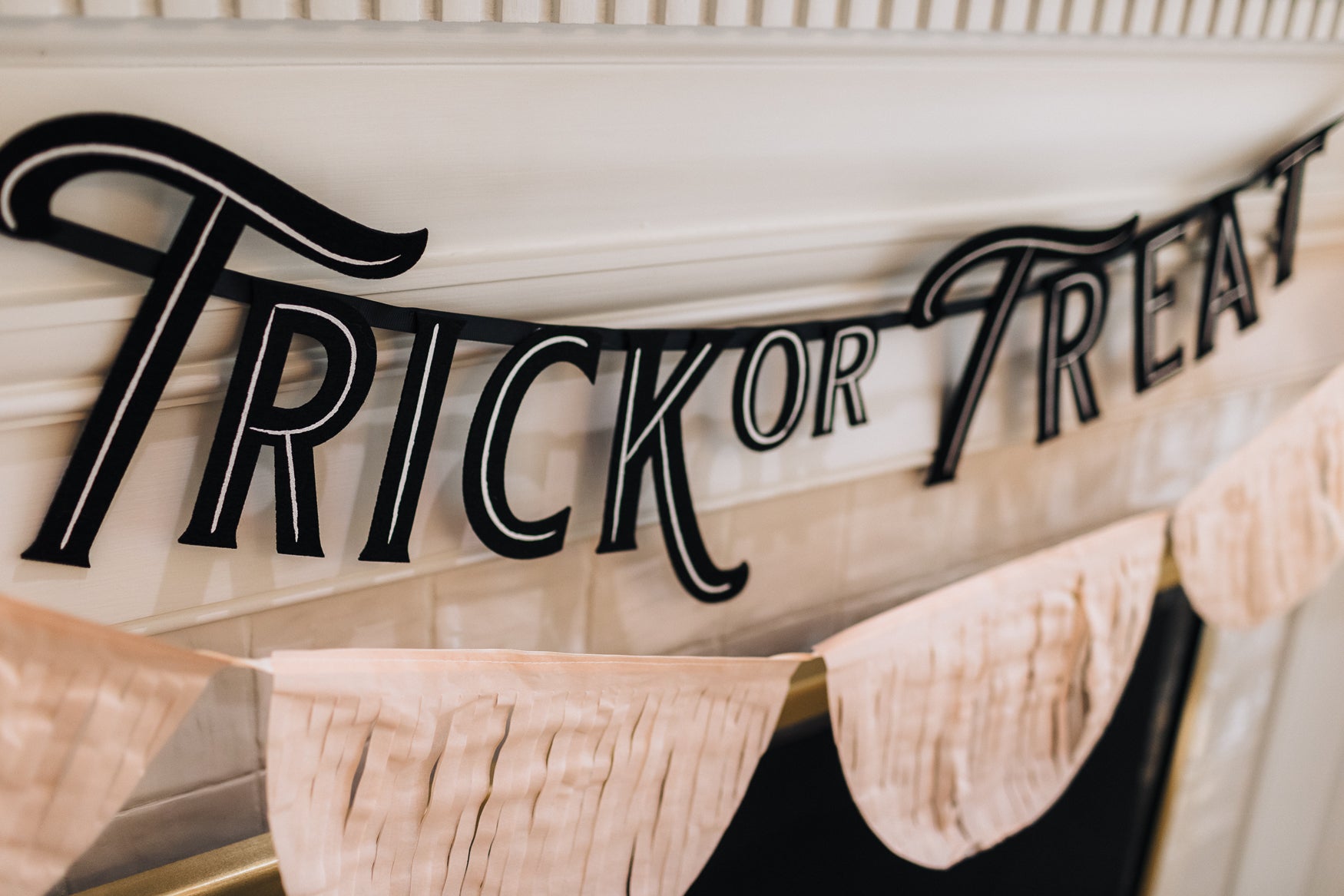 Trick-Or-Treat Felt Banner | Home Decor