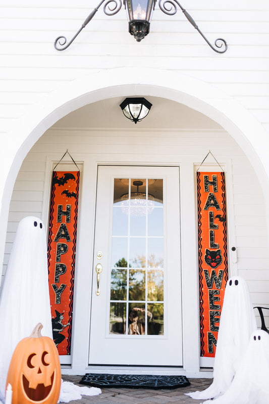 Vintage Halloween Fabric Door Panels