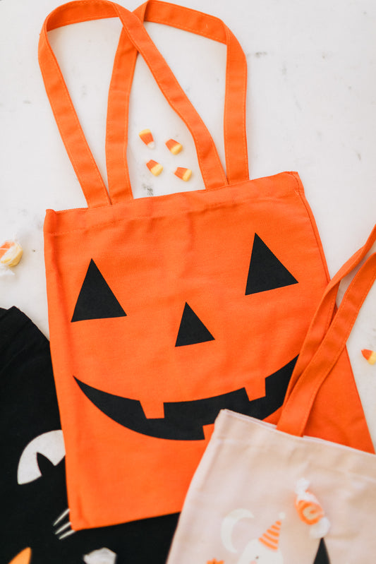 Jack-o-Lantern Canvas Trick or Treat Bag