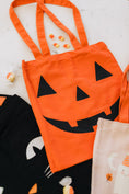 Load image into Gallery viewer, Jack-o-Lantern Canvas Trick or Treat Bag
