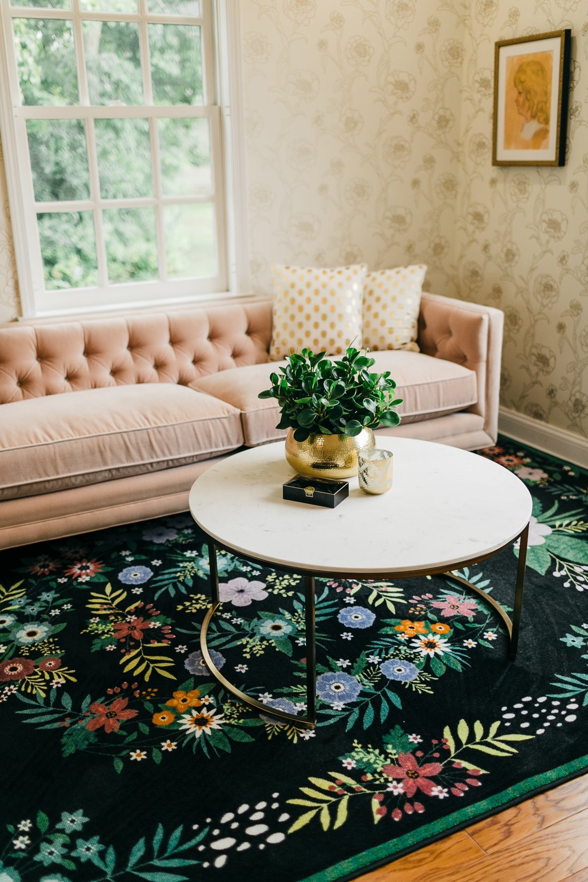 Vintage Floral Classroom Rug by Schoolgirl Style