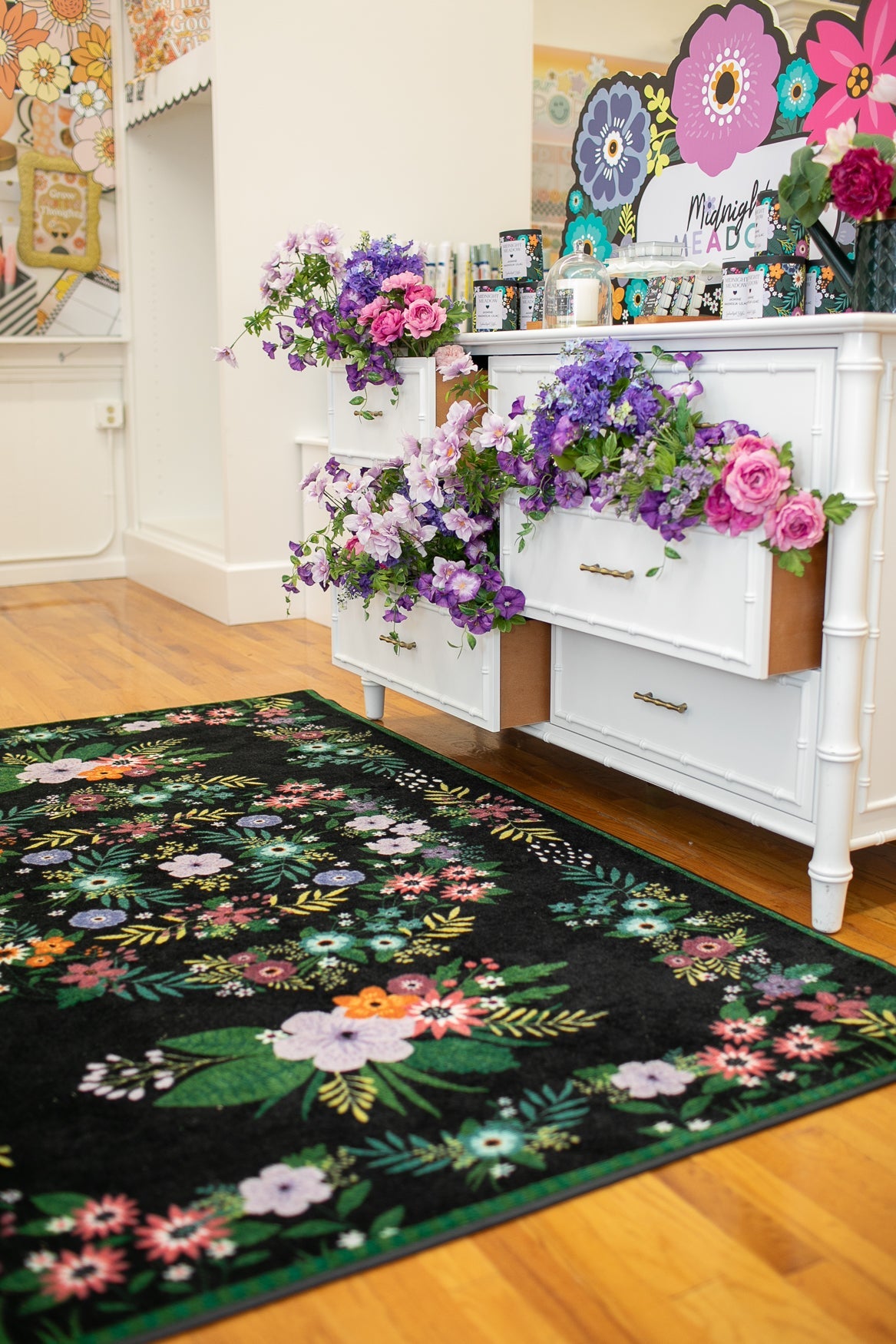 Vintage Floral Classroom Rug by Schoolgirl Style