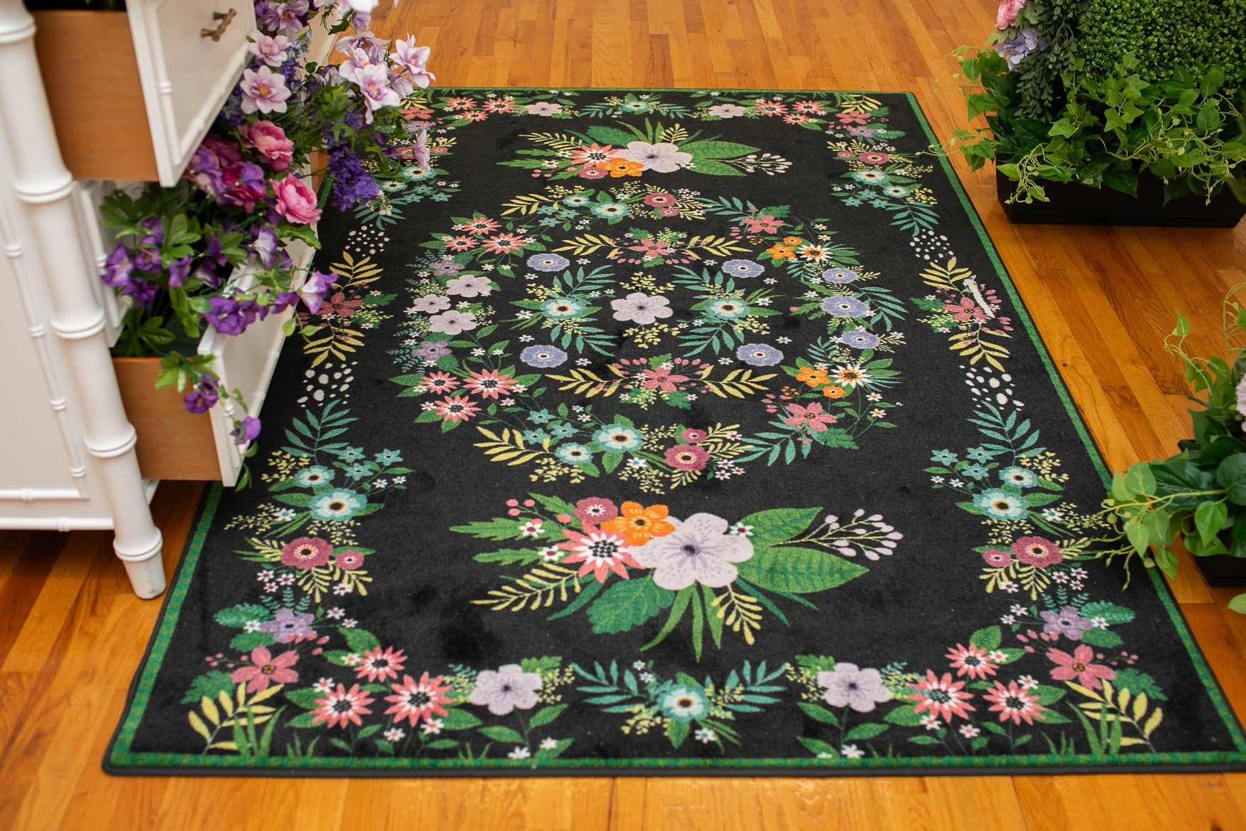 Vintage Floral Classroom Rug by Schoolgirl Style