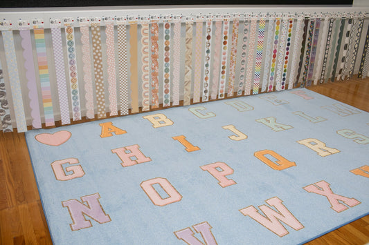 Sky Blue Rug with ABC's