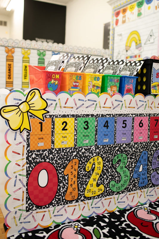 Printable Bright Rainbow 0-30 Ten Frames Number Cards | School Days