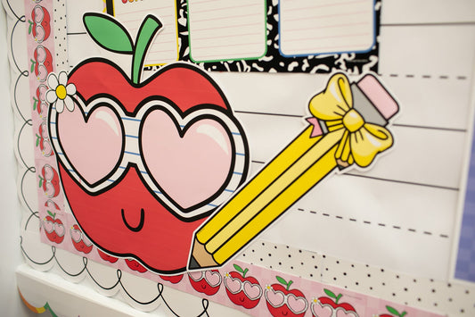Apple and Pencil Extra Large Cutout | School Days