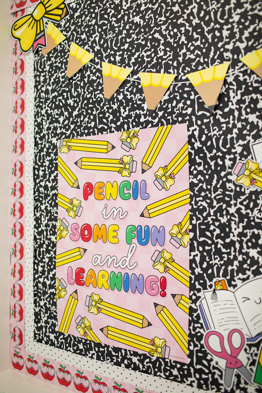Pencil In Some Fun Bright Rainbow Classroom Poster | School Days