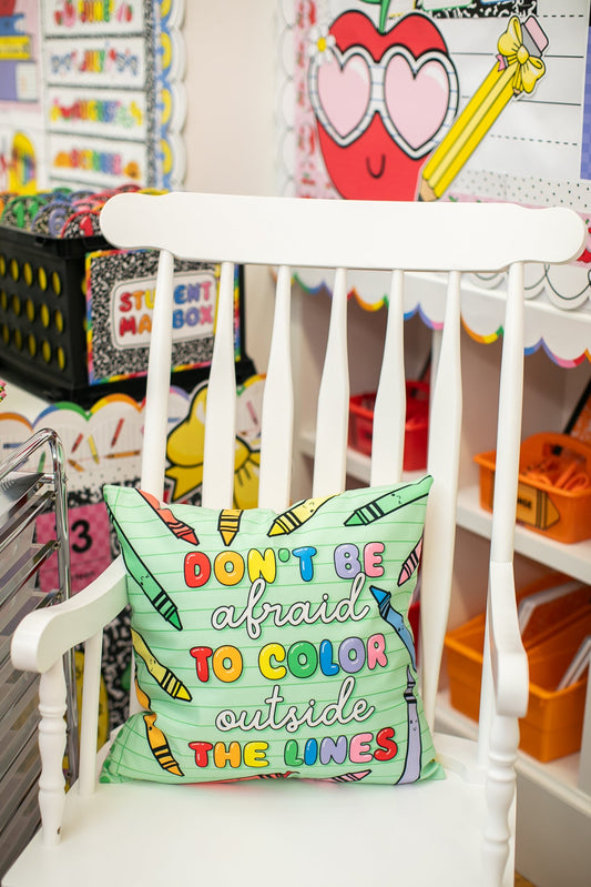 School Days Pencil in Some Fun Bright Rainbow Classroom Pillow