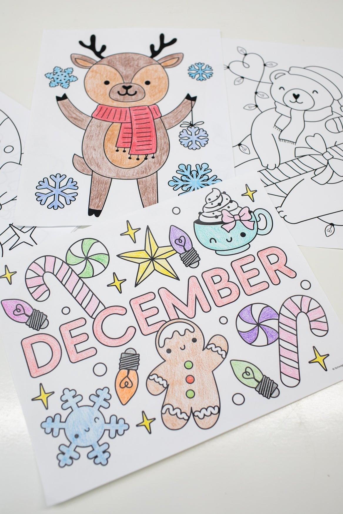 Free Printable December Coloring Pages Pack 2