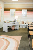 Load image into Gallery viewer, Neutral Boho Rainbow Classroom Rug by Schoolgirl Style
