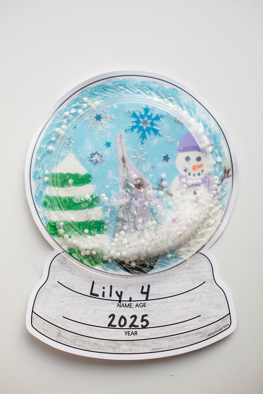 Printable December "Me in Snow" Snow Globe Keepsake Craftivity