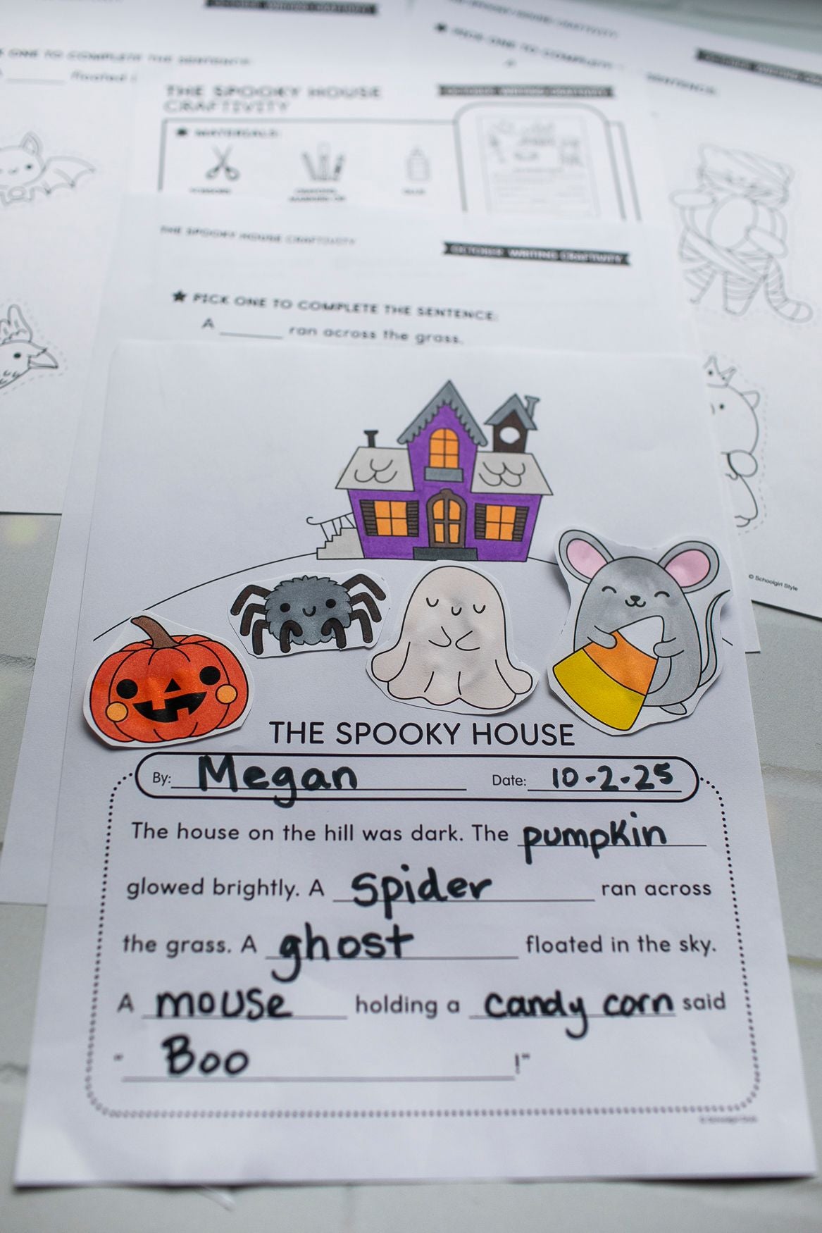 Printable The Spooky House Craftivity